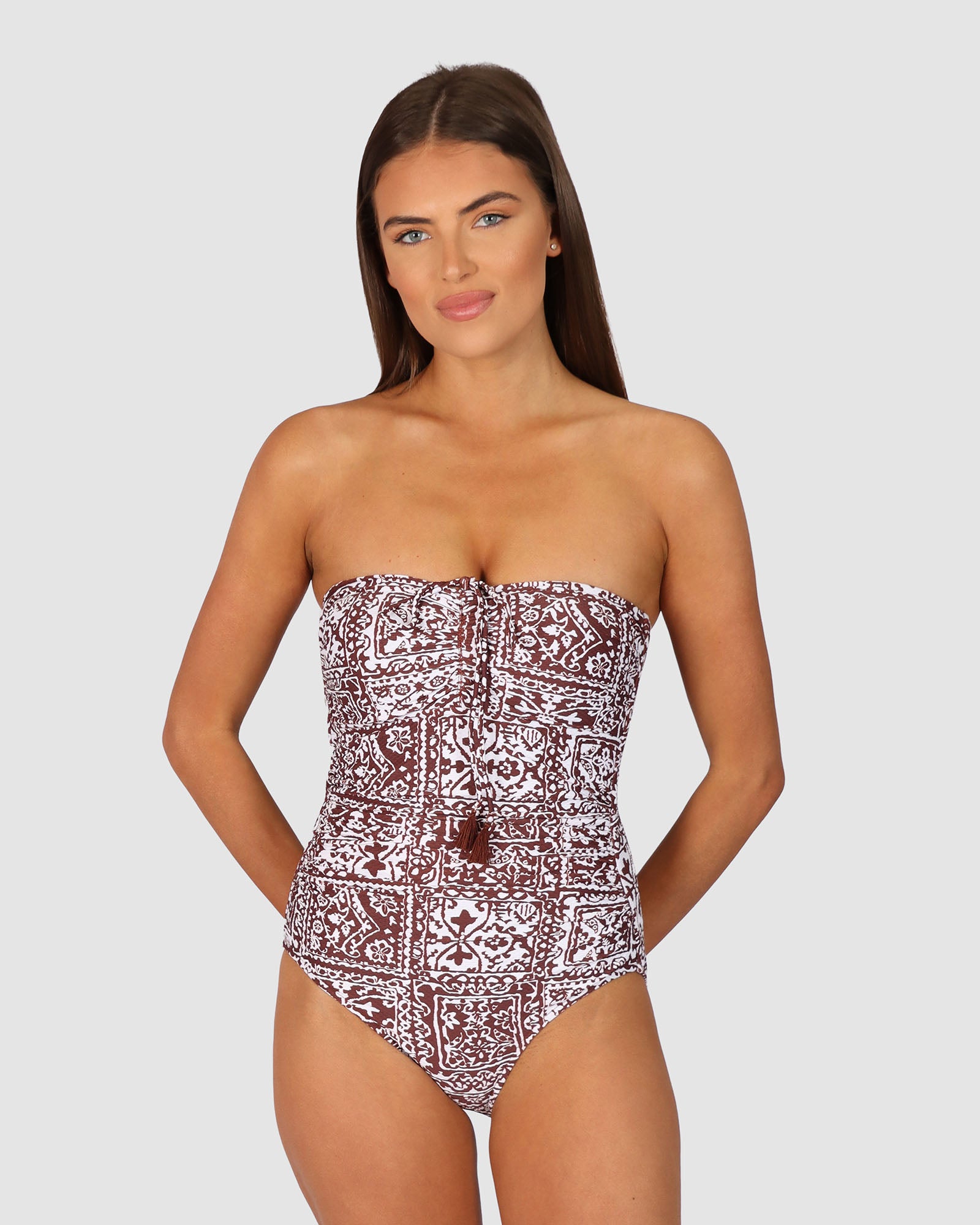 Havana Bandeau One Piece Swimsuit
