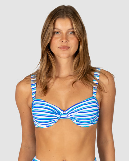 Capri B-C Cup Retro Demi Bikini Bra Top