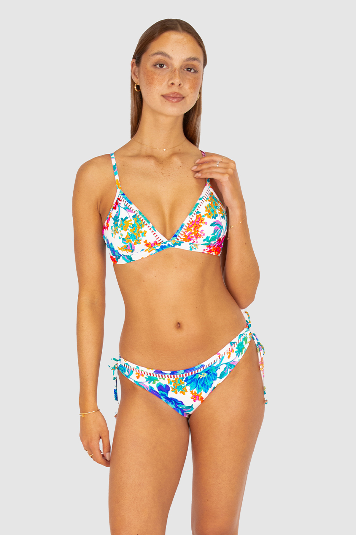 Le Jardin Ladder Lace Triangle Bikini Bra Top