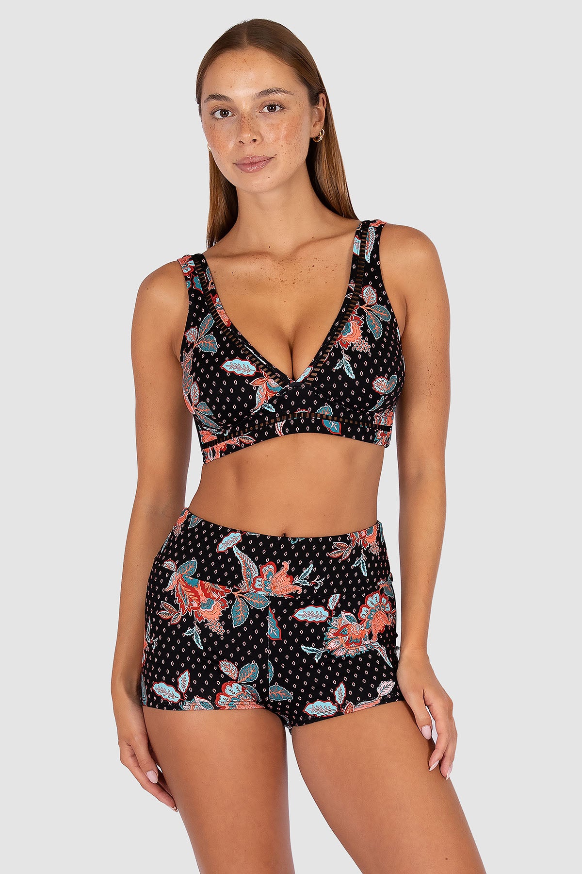 Spice Temple D/DD Cup Longline Bikini Bra Top