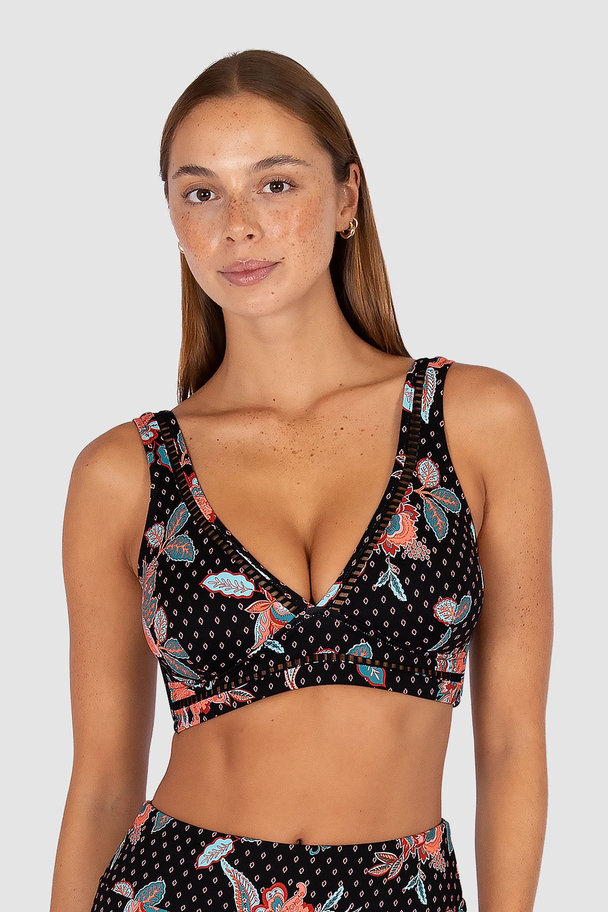 Spice Temple D/DD Cup Longline Bikini Bra Top