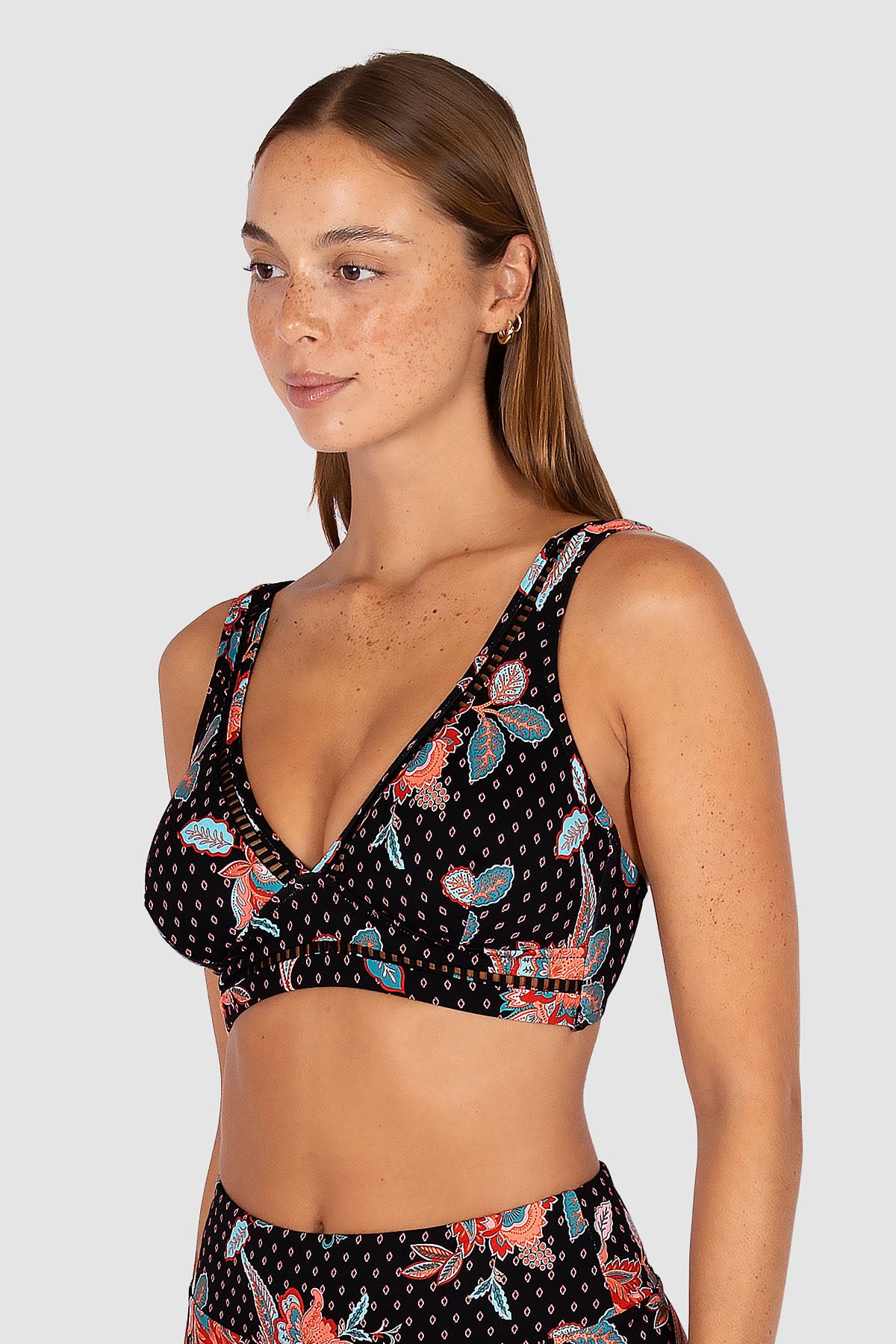 Spice Temple D/DD Cup Longline Bikini Bra Top