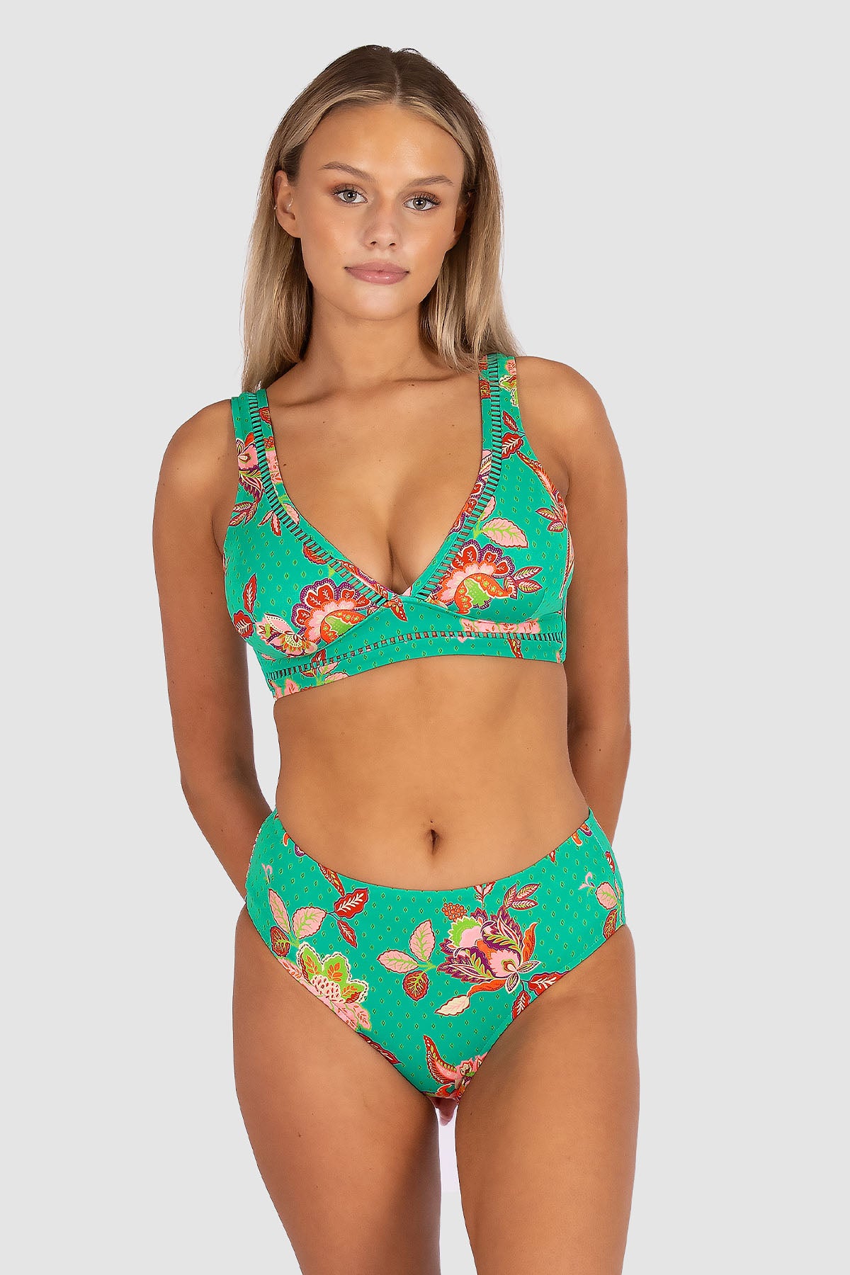 Spice Temple D/DD Cup Longline Bikini Bra Top
