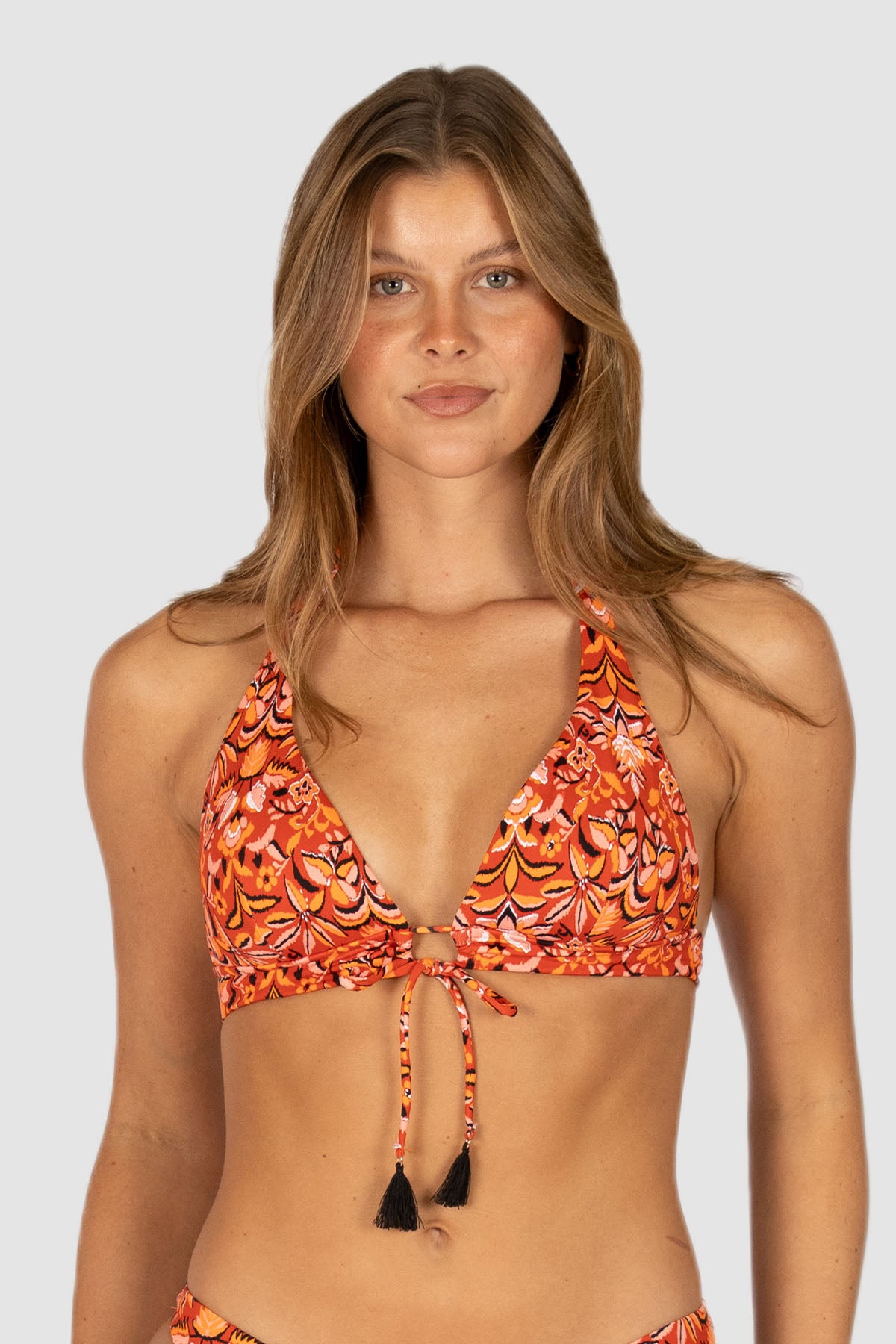 Free Spirit Longline Halter Bikini Bra Top