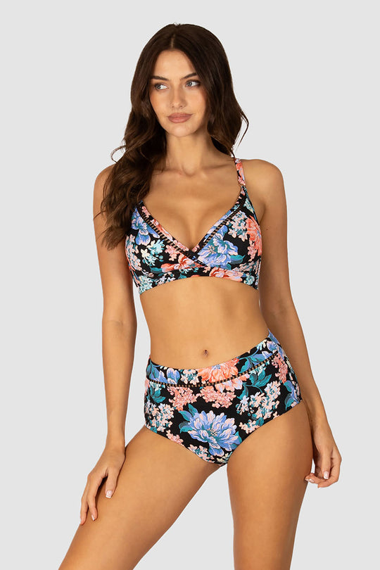 Le Jardin D/E Ladder Lace Wrap Bikini Bra Top