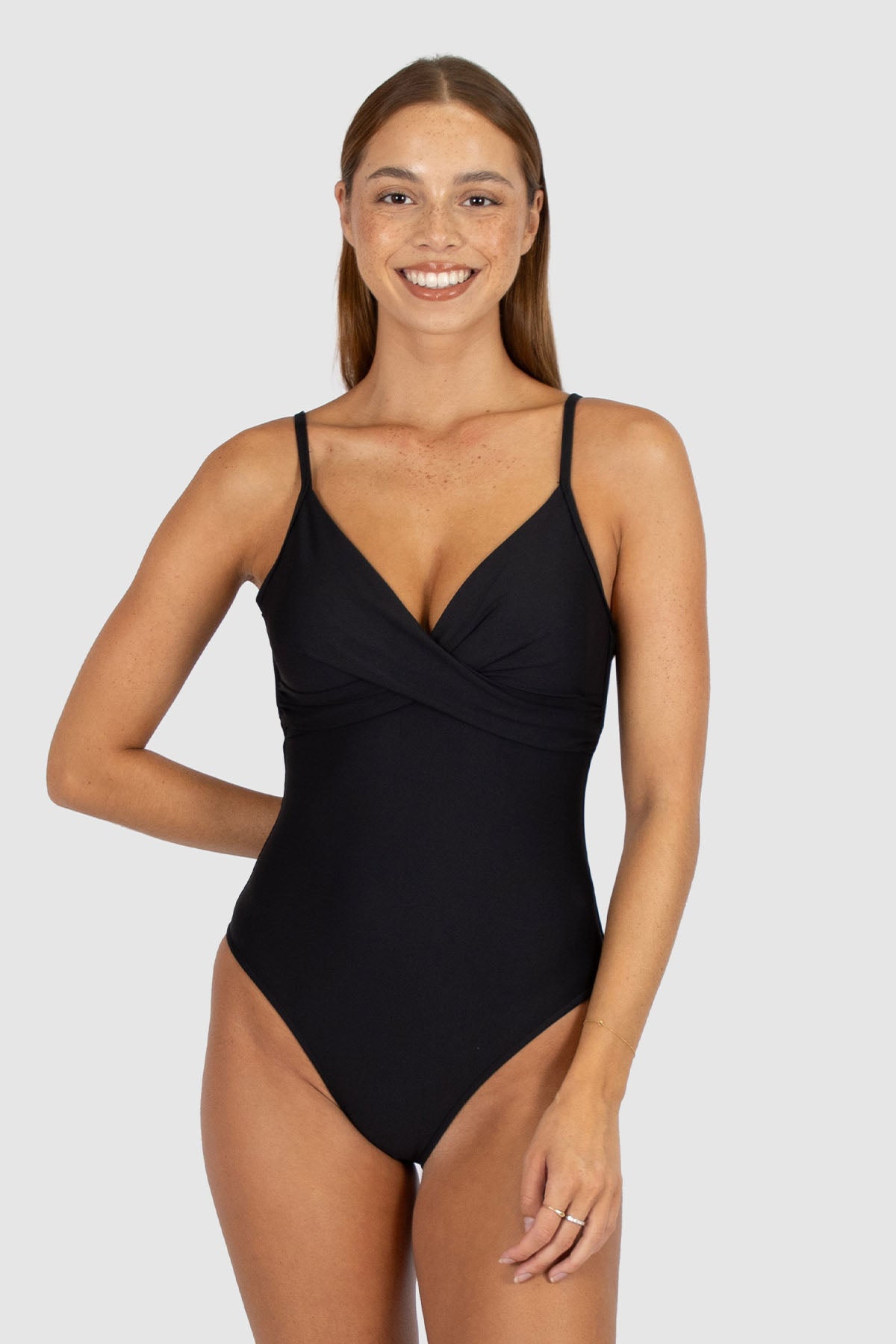 V Neck One Piece Swimwear