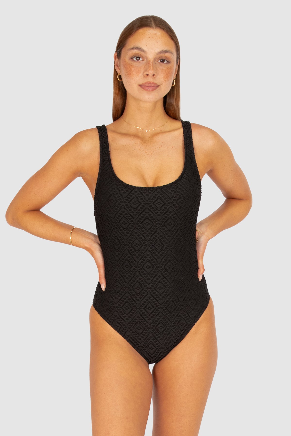 Crochet Cove Cheeky Low back One Piece Swimsuit