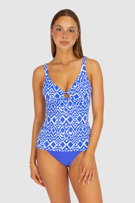 La Selva Ring Front Singlet Tankini Top