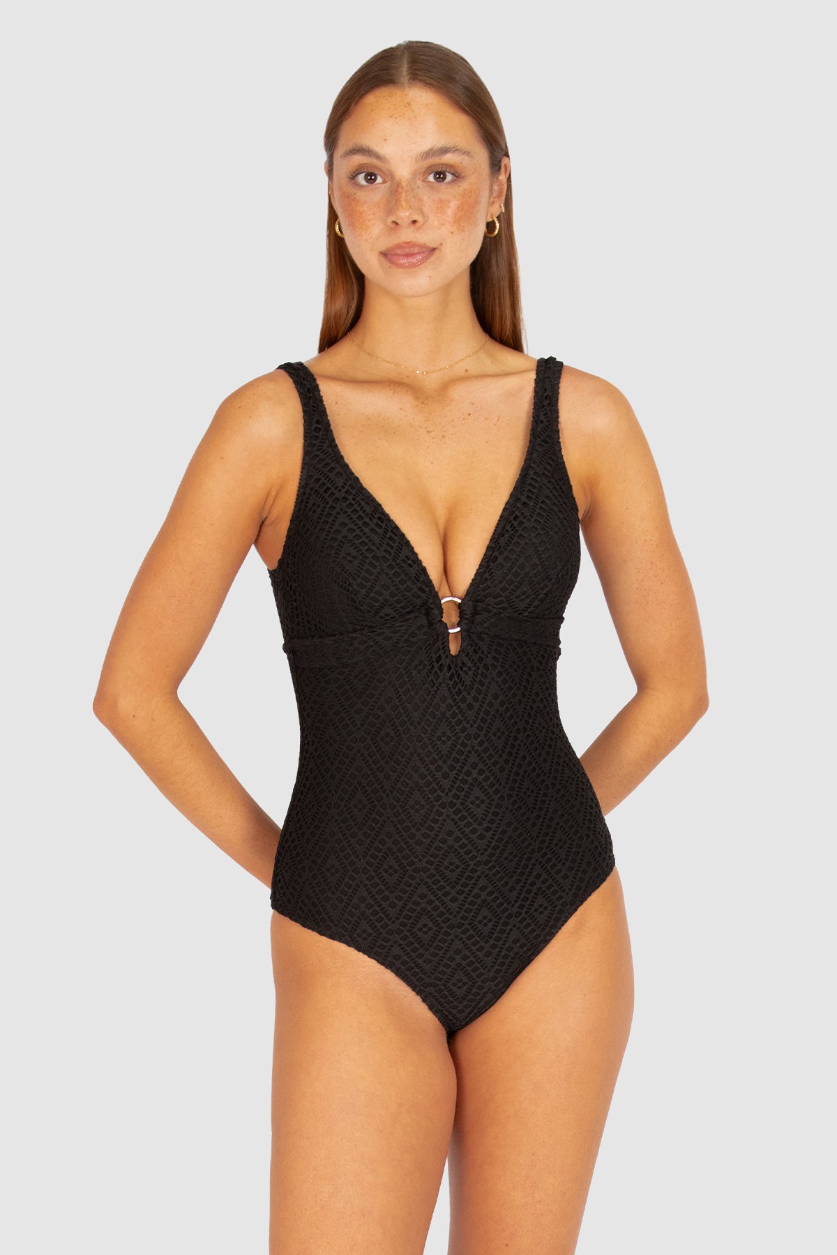 Crochet Cove B-C Long Line One Piece Swimsuit