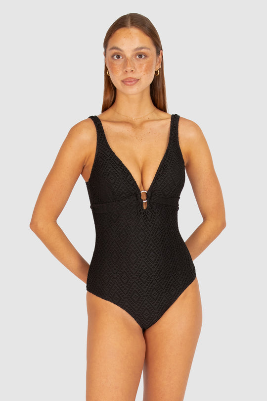 Crochet Cove B-C Long Line One Piece Swimsuit