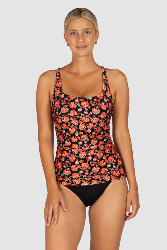 Flamenco D-E Cup Ruched Underwire Singlet Top