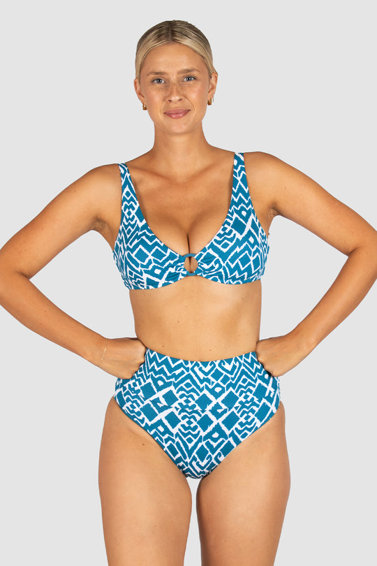 La Selva C-D Cup Ring Front Bikini Bra Top