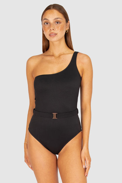 Rococco Belted One shoulder One piece Swimsuit