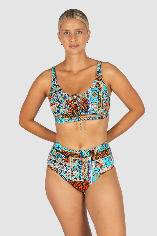 Tulum E-F-G Cup Lace Up Bikini Bra Top